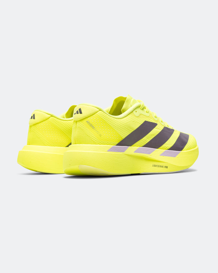 Mens Adizero Evo SL Woven - Solar Yellow/Aurora Plum-Powder Plum