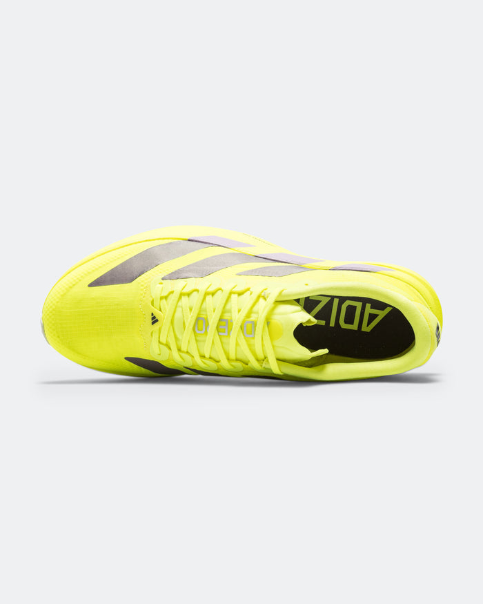 Mens Adizero Evo SL Woven - Solar Yellow/Aurora Plum-Powder Plum