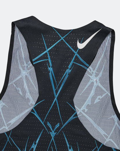 Mens AeroSwift Dri-FIT ADV Printed Running Vest - Black/White