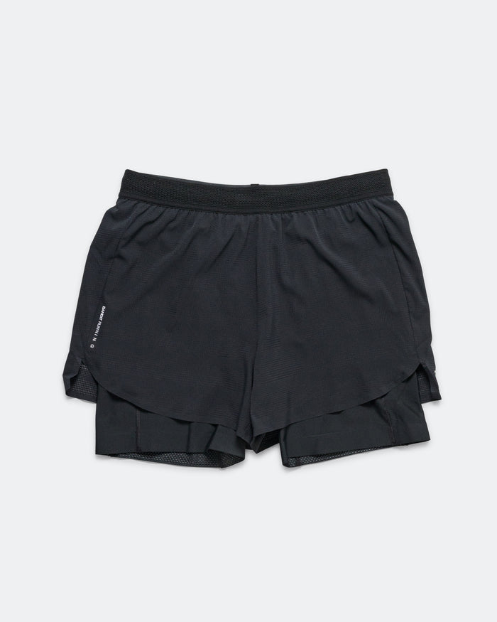 Mens CoolGrid 2-in-1 Run Short - Black
