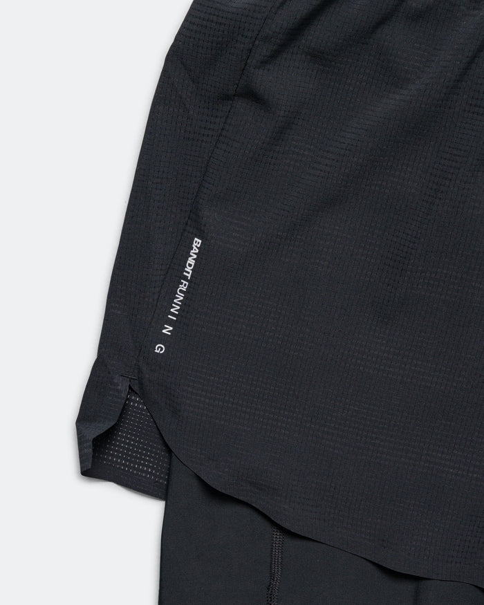 Mens CoolGrid 2-in-1 Run Short - Black