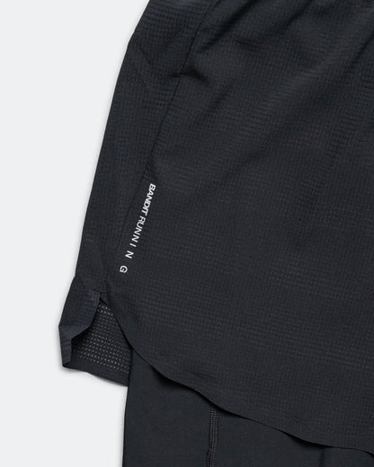 Mens CoolGrid 2-in-1 Run Short - Black
