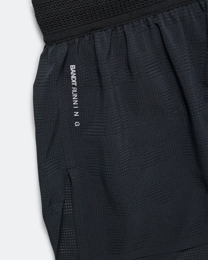 Mens CoolGrid 3in Split Short - Black