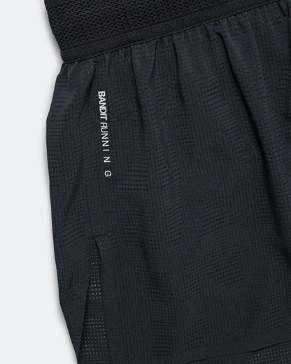Mens CoolGrid 3in Split Short - Black