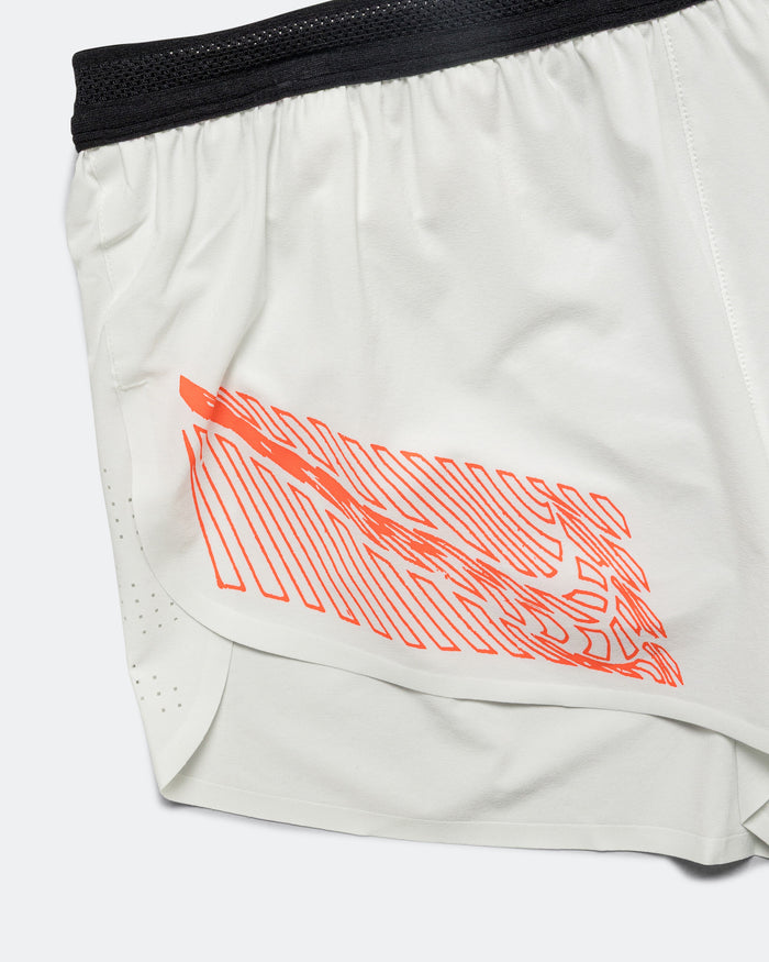 Mens Dri-FIT ADV Aeroswift 2in Brief-Lined Running Short GFX - Summit White
