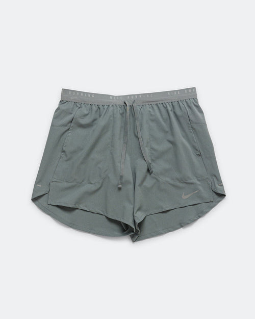 Mens Dri-FIT Stride 5in Brief Lined Running Shorts - Smoke Grey/Reflective Silver