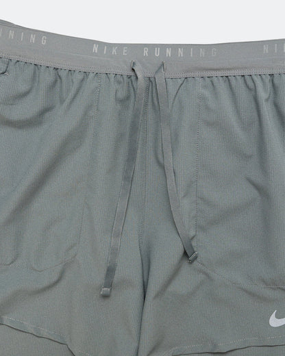 Mens Dri-FIT Stride 5in Brief Lined Running Shorts - Smoke Grey/Reflective Silver