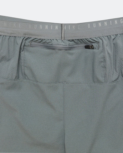 Mens Dri-FIT Stride 5in Brief Lined Running Shorts - Smoke Grey/Reflective Silver