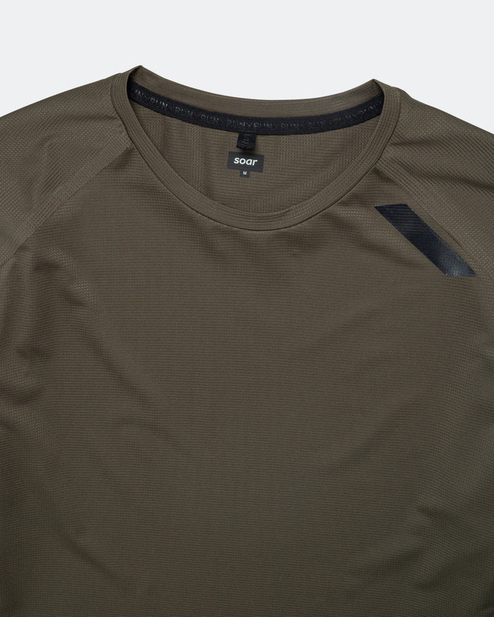 Mens LS Tech T - Dark Green