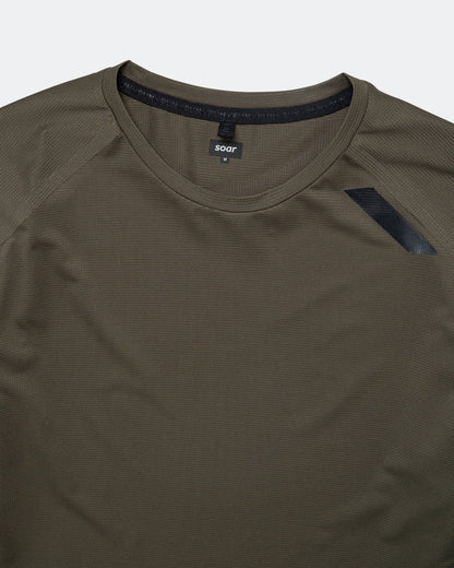 Mens LS Tech T - Dark Green