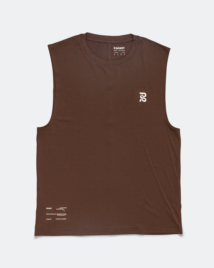 Mens MicroMesh Muscle Tank - Cacao
