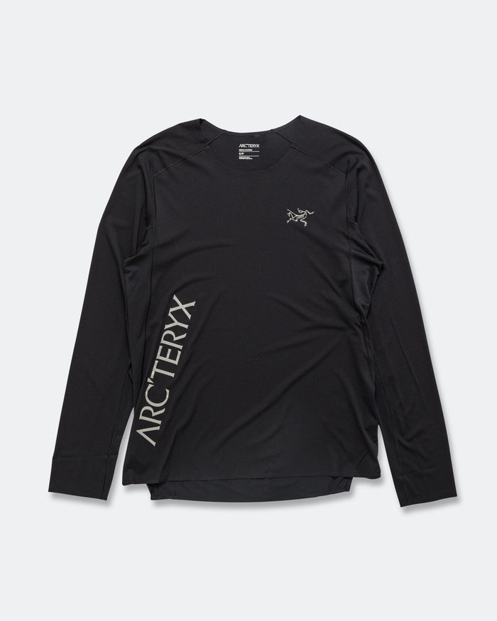 Mens Norvan Downword Logo LS - Black
