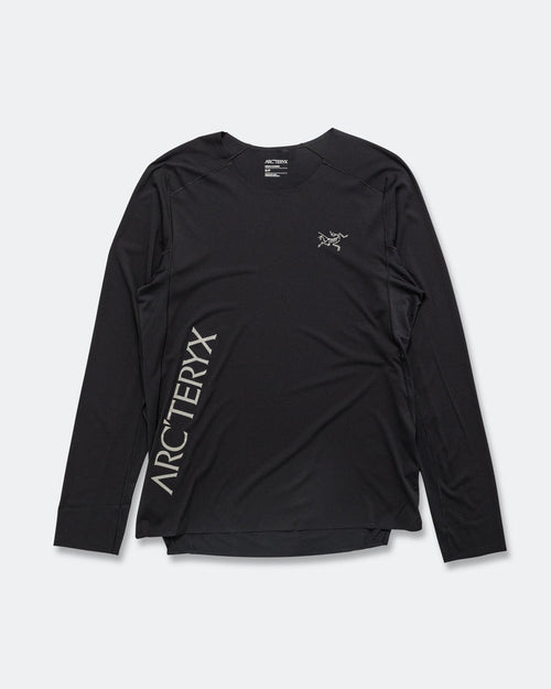 Mens Norvan Downword Logo LS - Black
