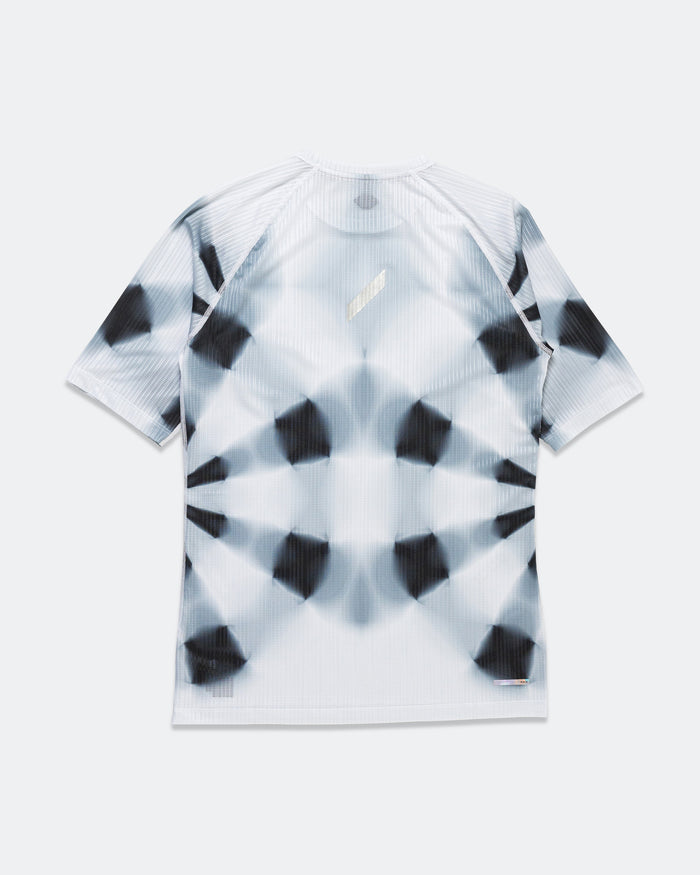 Mens Race Tee - White/Black Kalidescope