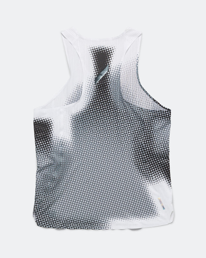 Mens Race Vest - Black/White Dot