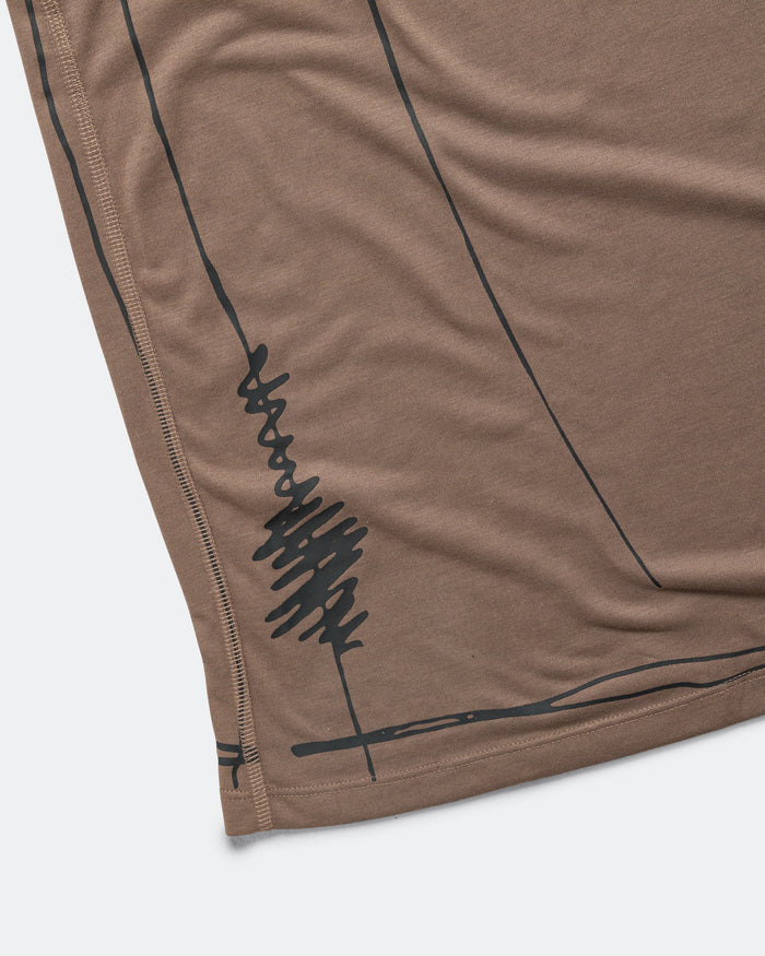 Mens Running Top x SFTM - Trace Brown