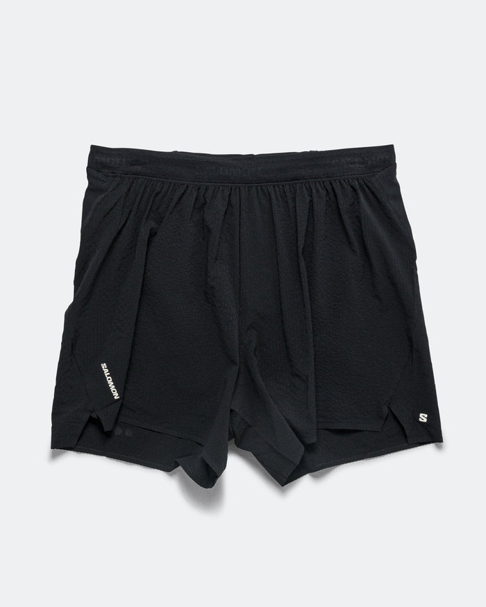 Mens Sense Aero Stow 5in Shorts - Deep Black