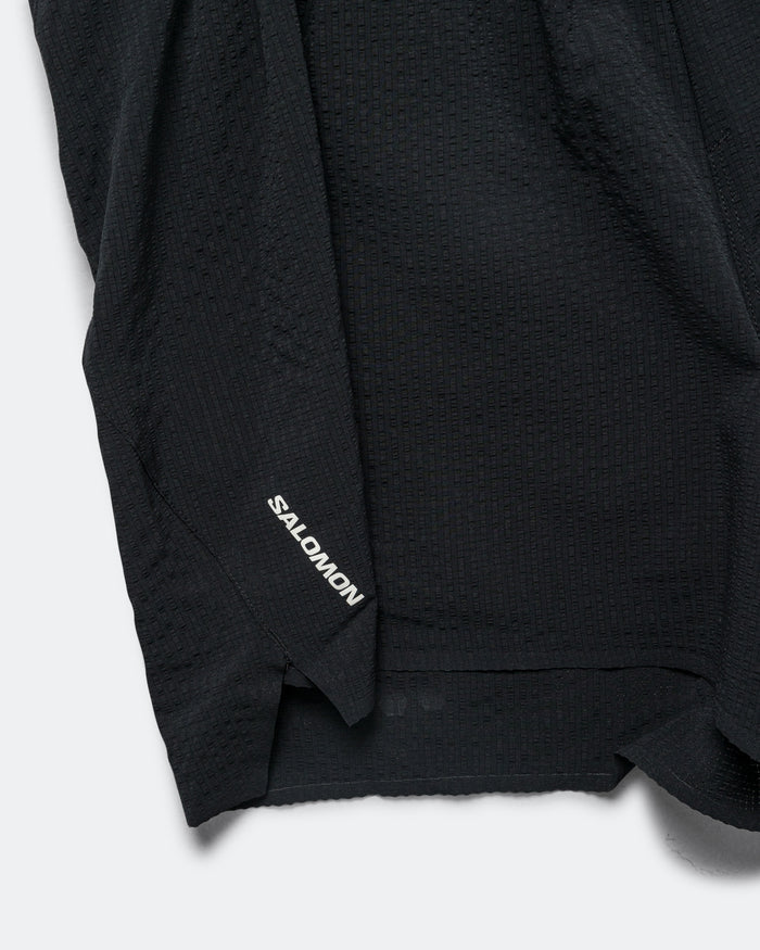 Mens Sense Aero Stow 5in Shorts - Deep Black