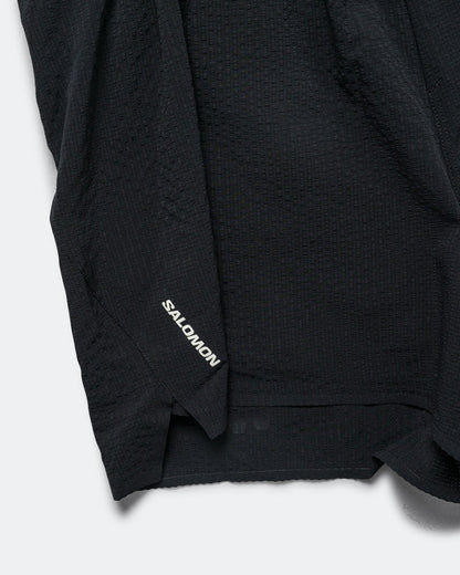 Mens Sense Aero Stow 5in Shorts - Deep Black