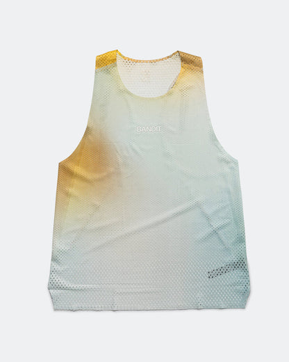 Mens Shredder Race Singlet with Flopack - Lagoon Multi