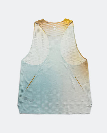 Mens Shredder Race Singlet with Flopack - Lagoon Multi