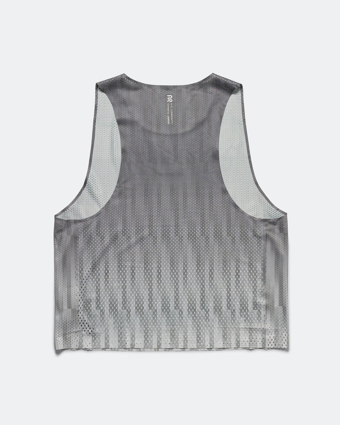 Mens Shredder Shorty Race Singlet - Uneven Gradient - Plaster