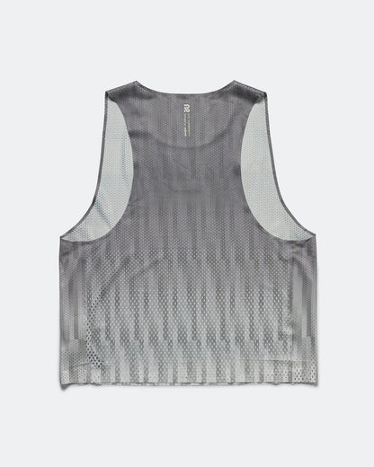 Mens Shredder Shorty Race Singlet - Uneven Gradient - Plaster