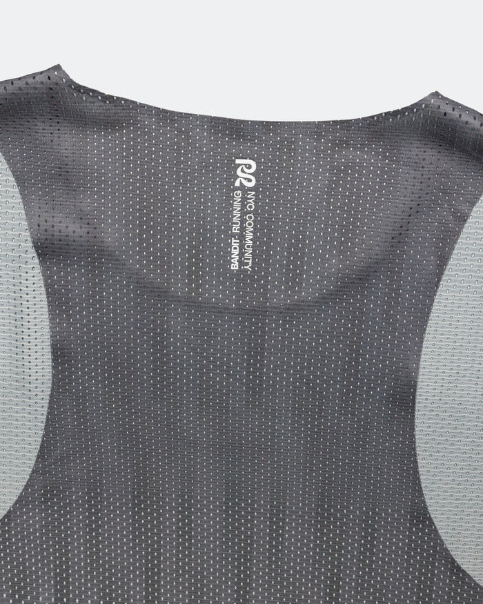 Mens Shredder Shorty Race Singlet - Uneven Gradient - Plaster