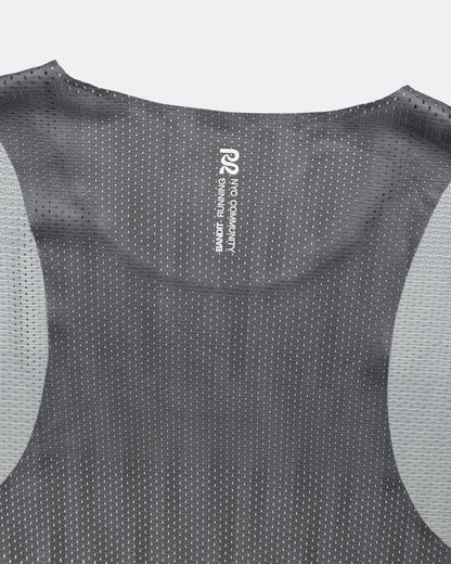 Mens Shredder Shorty Race Singlet - Uneven Gradient - Plaster
