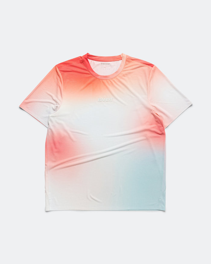 Mens Specter Performance Tee with Flopack - Micro Geo Gradient - Copal/Lagoon