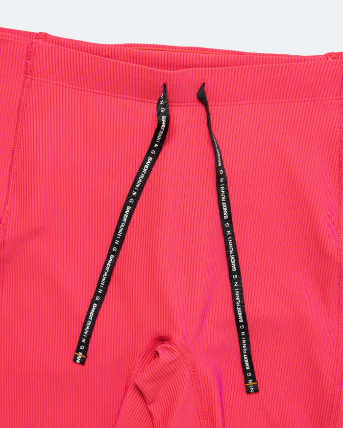 Mens Striped Cadence Half Tights - Poppy/Azalea