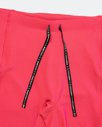 Mens Striped Cadence Half Tights - Poppy/Azalea
