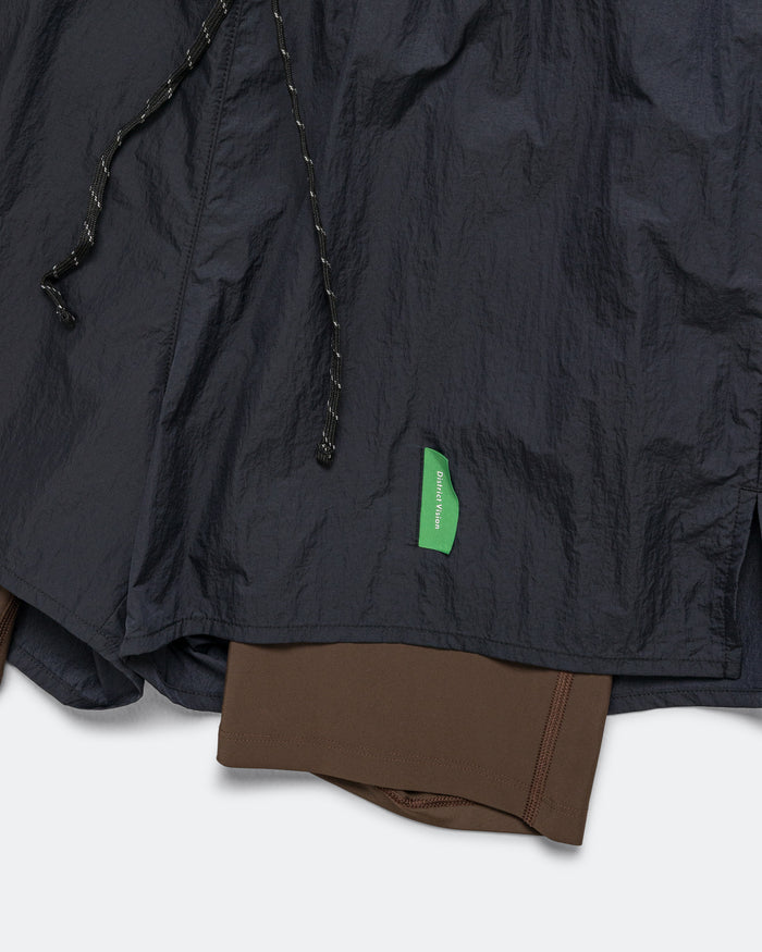Mens Ultralight Nylon Trail Shorts - Deep Brown/Black