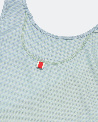 Mens Van Cortlandt Singlet - Jadeiete/Dusty Blue Print