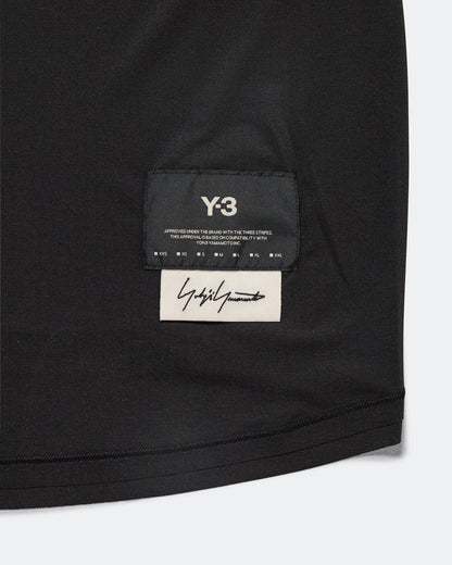 Mens Y-3 Running Short Sleeve Tee - Black