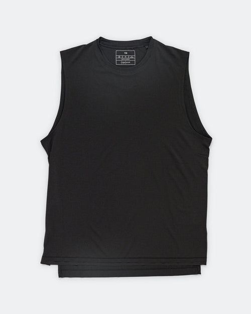 Mens Y-3 Running Tank Top - Black