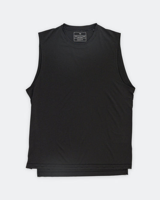 Mens Y-3 Running Tank Top - Black