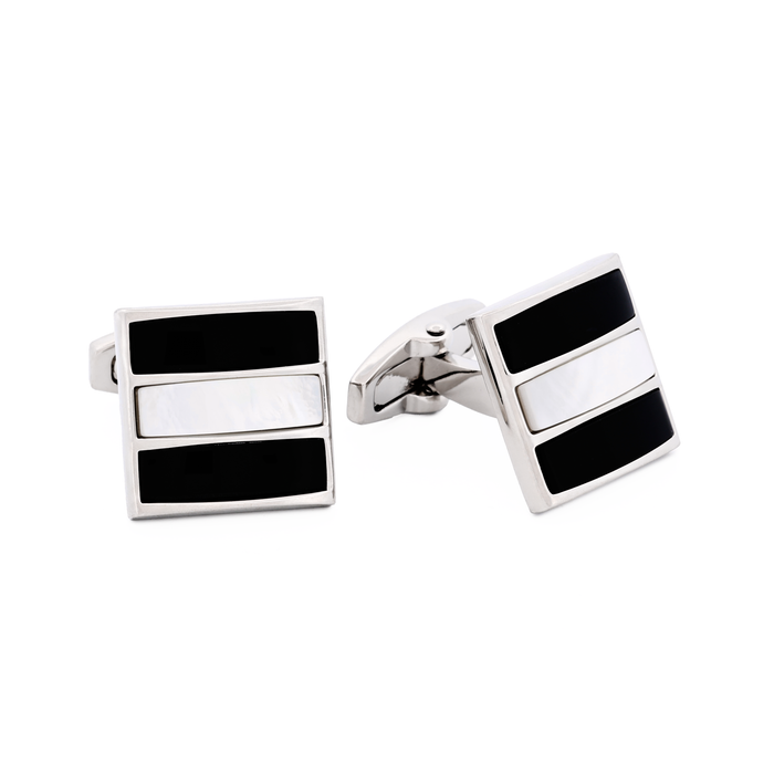 Mother Of Pearl Onyx Cufflinks
