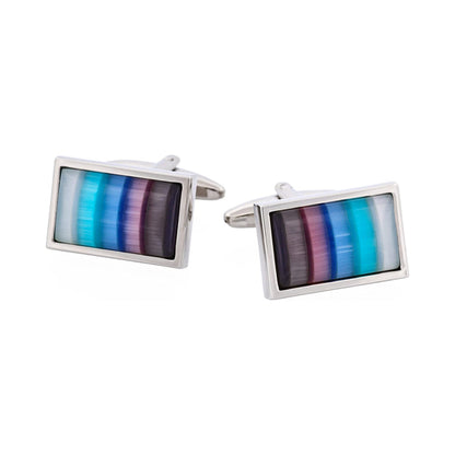 Multi Coloured Cat's Eye Cufflinks