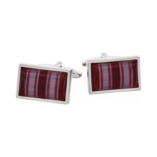 Multi Coloured Striped Cat's Eye Cufflinks