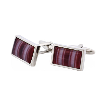Multi Coloured Striped Cat's Eye Cufflinks
