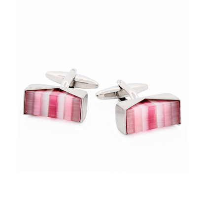 Multi Pink Purple Grey Cufflinks
