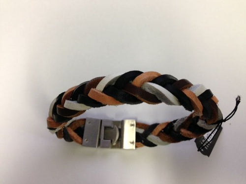 Multi Platted Leather Bracelet
