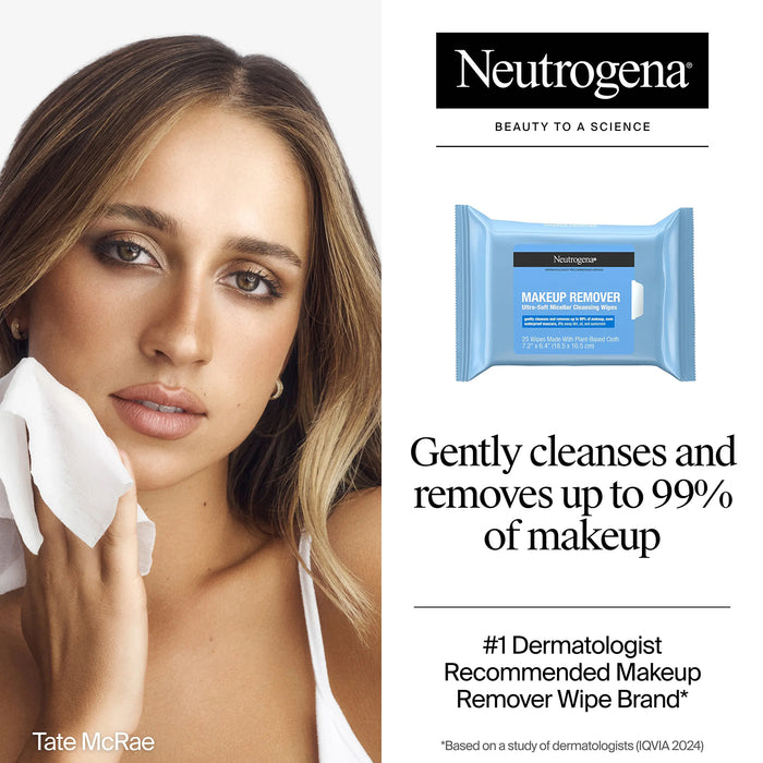 Neutrogena Makeup Remover Ultra Soft Cleansing Towelettes 25ct 2pk
