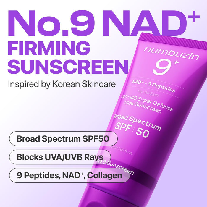 Numbuzin No.9 NAD BIO Super Defense Glow Sunscreen 1.69oz/ 50ml