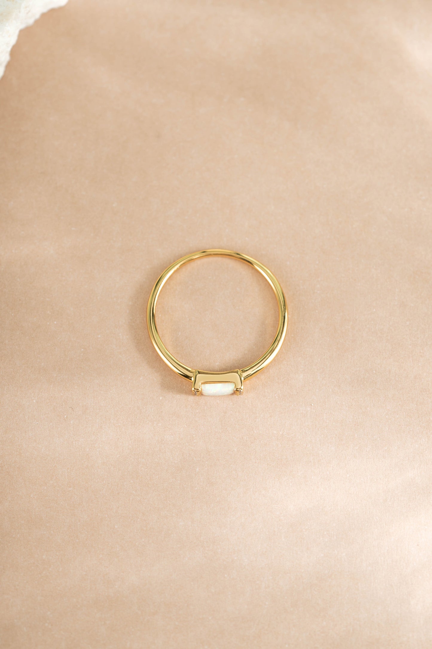 Opal Baguette Ring