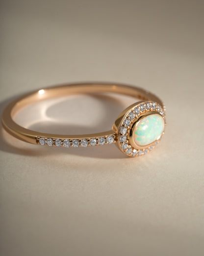 Opal Halo Ring