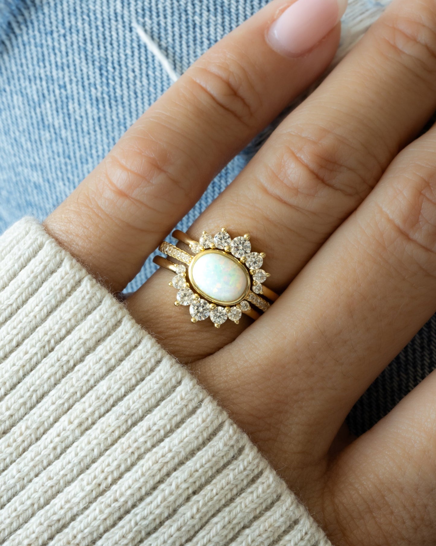 3 Set Opal Ring