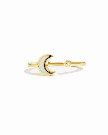 Opal Moon Ring
