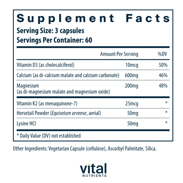 Osteo-Nutrients (with Vitamin K2-7) by Vital Nutrients
